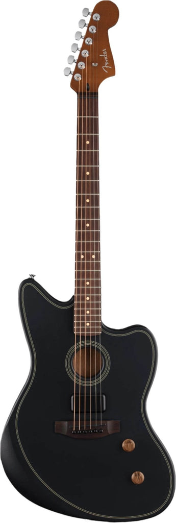 FENDER 0973133506 Acoustasonic Standard Series Jazzmaster Hybrid Guitar ( Black ) - Ray's Midbell Music