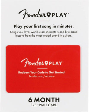FENDER 6206700001 Fender Play 6 Month Subscription Prepaid Card - Ray's Midbell Music