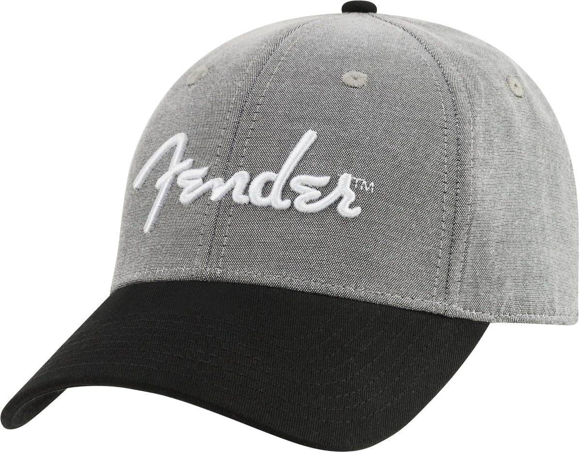 FENDER 9190121000 Hipster Dad Hat, Gray and Black, One Size Fits Most - Ray's Midbell Music