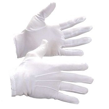 MANHOW White Cotton Gloves Small - COTS