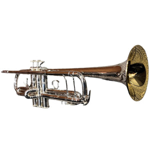 BACH 180S371336 Strad Trumpet, Silver Plated, Gold Plated Inside Bell, 3C Mpc, w/ Deluxe Case - Ray's Midbell Music