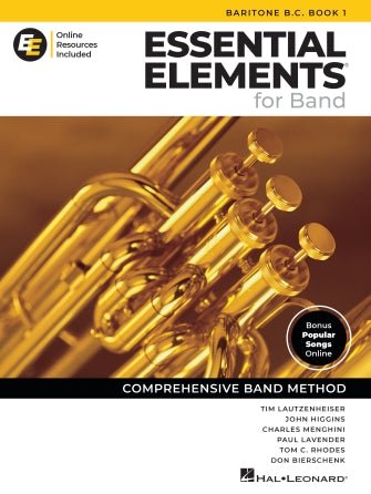 HAL LEONARD 00870255 Essential Elements for Band - Baritone B.C. Book 1 with Online Resources - Ray's Midbell Music