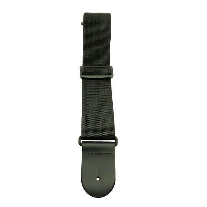 Henry Heller HPOL - BLK Custom Logo Poly Gtr Strap Black - Ray's Midbell Music