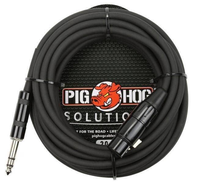 Pig Hog PXTMXF20 20' TRS(M)-XLR(F) Balanced Cable - Ray's Midbell Music