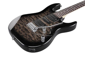 Ibanez GRX70QATKS Gio Series Double Cut Electric Guitar (Transparent Black Sunburst) - Ray's Midbell Music
