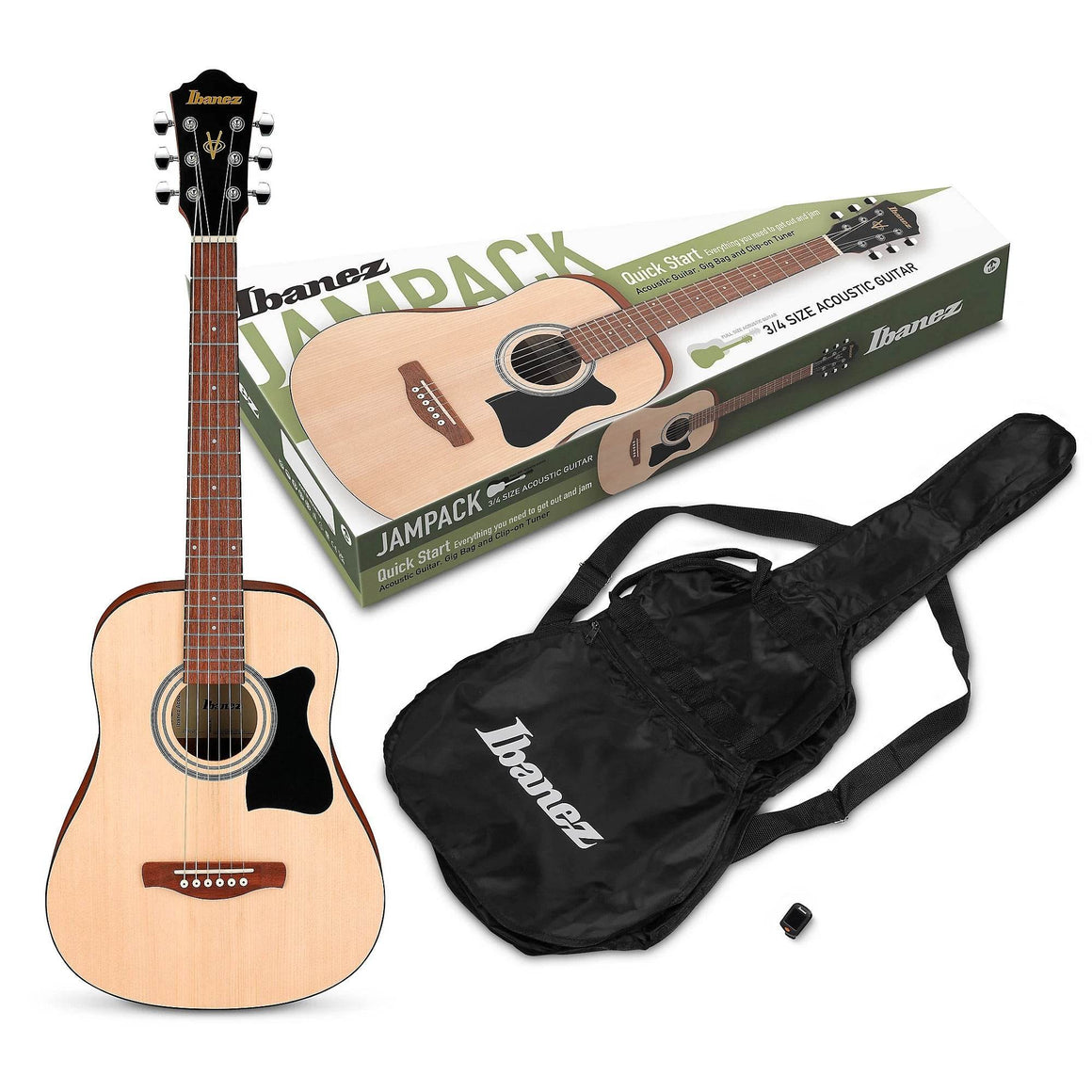 Ibanez IJV30OPN 3/4 Size Acoustic Guitar w/tuner and gig bag (Spruce) - Ray's Midbell Music