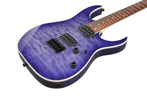Ibanez Standard Series Double Cut Electric Guitar (Cerulean Blue Burst) - RG421QMCBB - Ray's Midbell Music