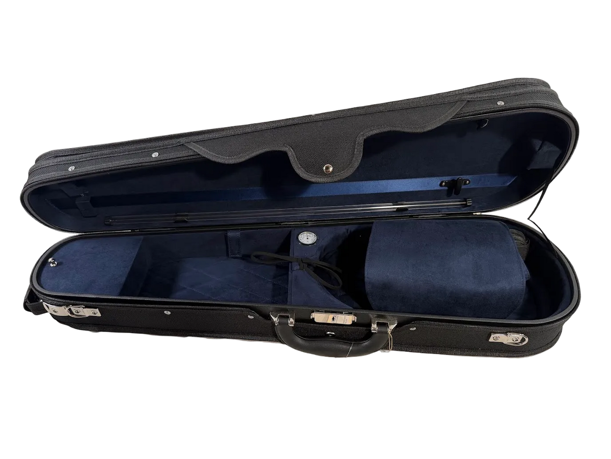 CEDAR MUSIC CORP CMVLNCASE44 4/4 Wood Violin Case, Blue Interior