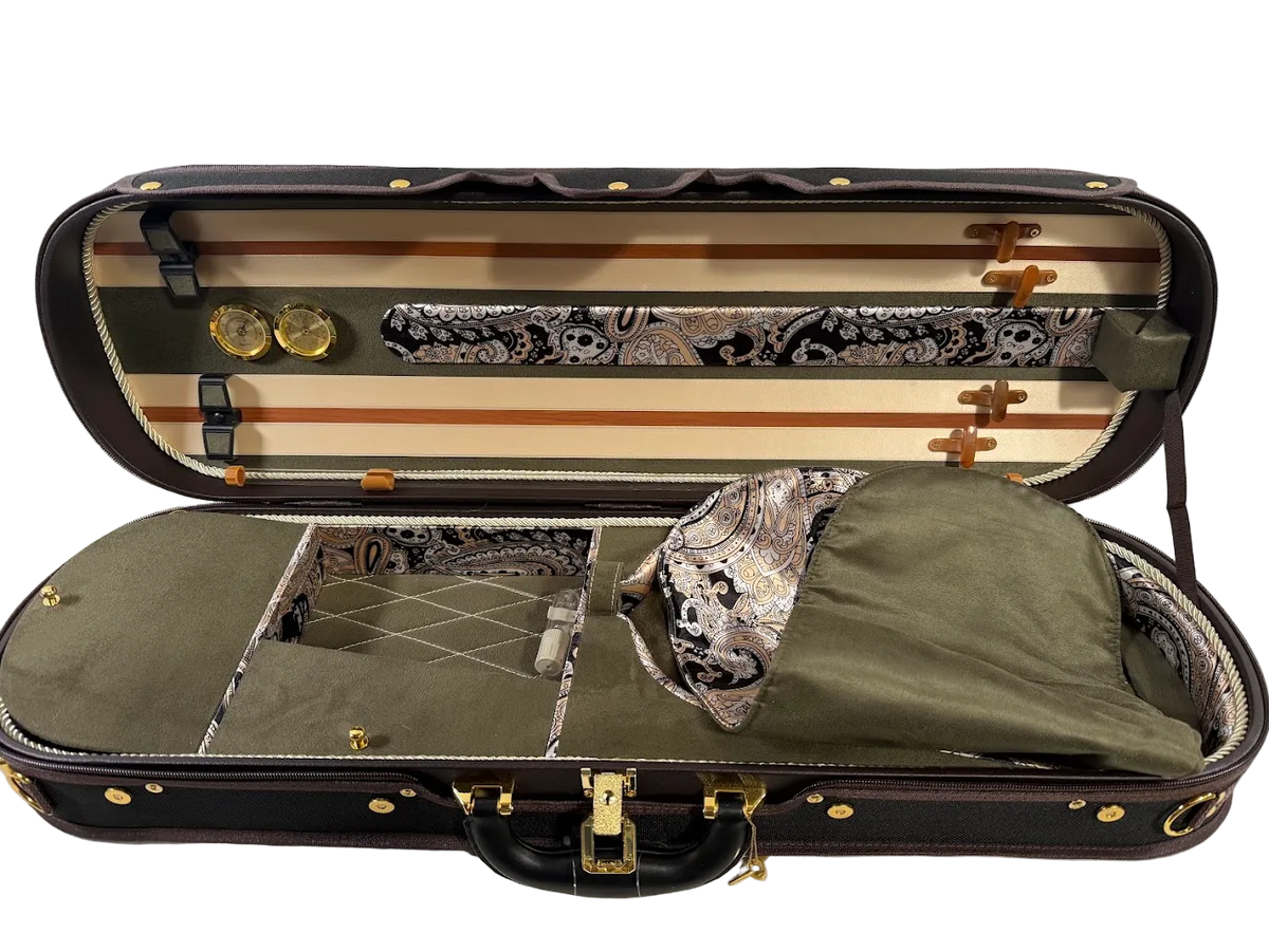 CEDAR MUSIC CORP. DLX44VLN Cedar Music Ornate Deluxe Plush Plywood 4/4 Violin Case