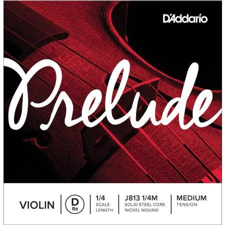 D'ADDARIO J81314M 1/4 Prelude Violin D String, Medium Tension