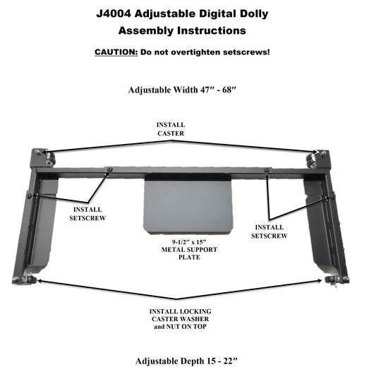 JANSEN PIANO J4004 Adjustable Digital Piano Dolly - Ray's Midbell Music