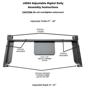 JANSEN PIANO J4004 Adjustable Digital Piano Dolly - Ray's Midbell Music