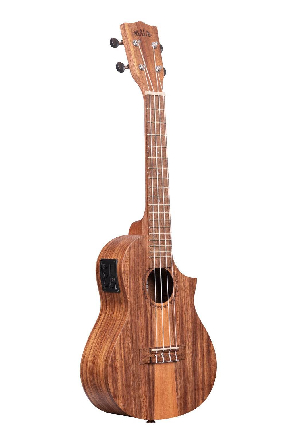 KALA KATKCCE Concert Teak Tri - Top Ukulele w/ Cutaway & EQ Ukulele - Ray's Midbell Music