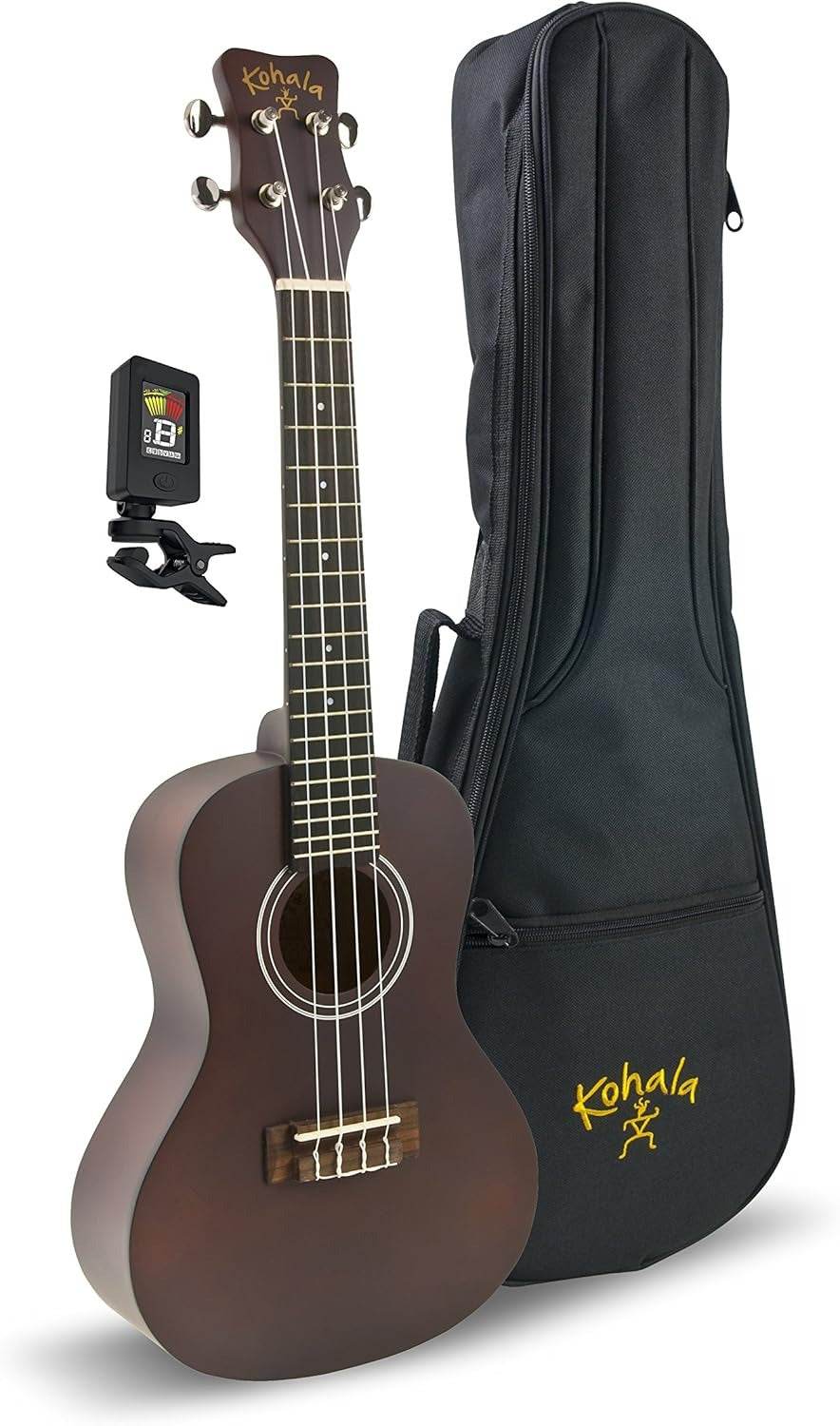 Kohala KPPS Soprano Ukulele Pack, Includes Padded Gig Bag & Clip - on Tuner - Ray's Midbell Music