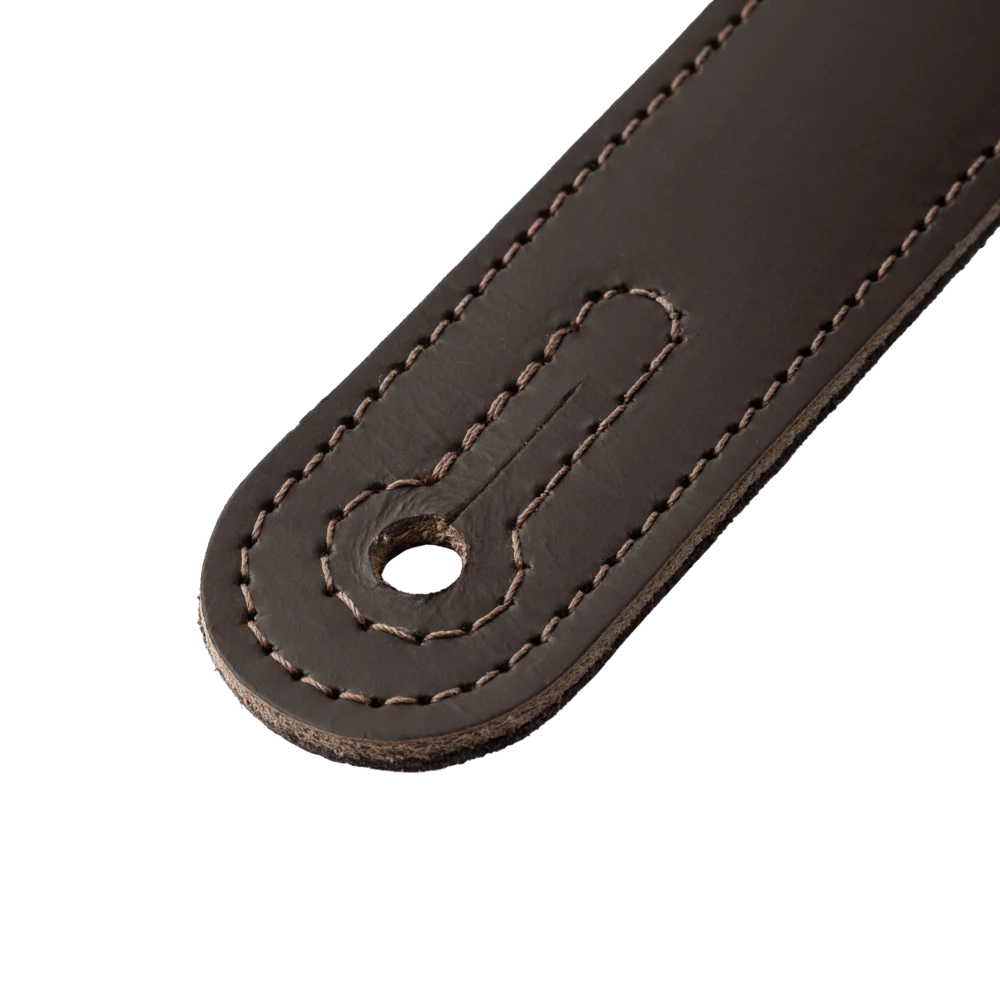 LEVY'S M26PDDBRACO Dark Brown Acoustic Leather Guitar Strap - Ray's Midbell Music