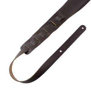 LEVY'S M26PDDBRACO Dark Brown Acoustic Leather Guitar Strap - Ray's Midbell Music