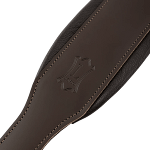 LEVY'S M26PDDBRACO Dark Brown Acoustic Leather Guitar Strap - Ray's Midbell Music