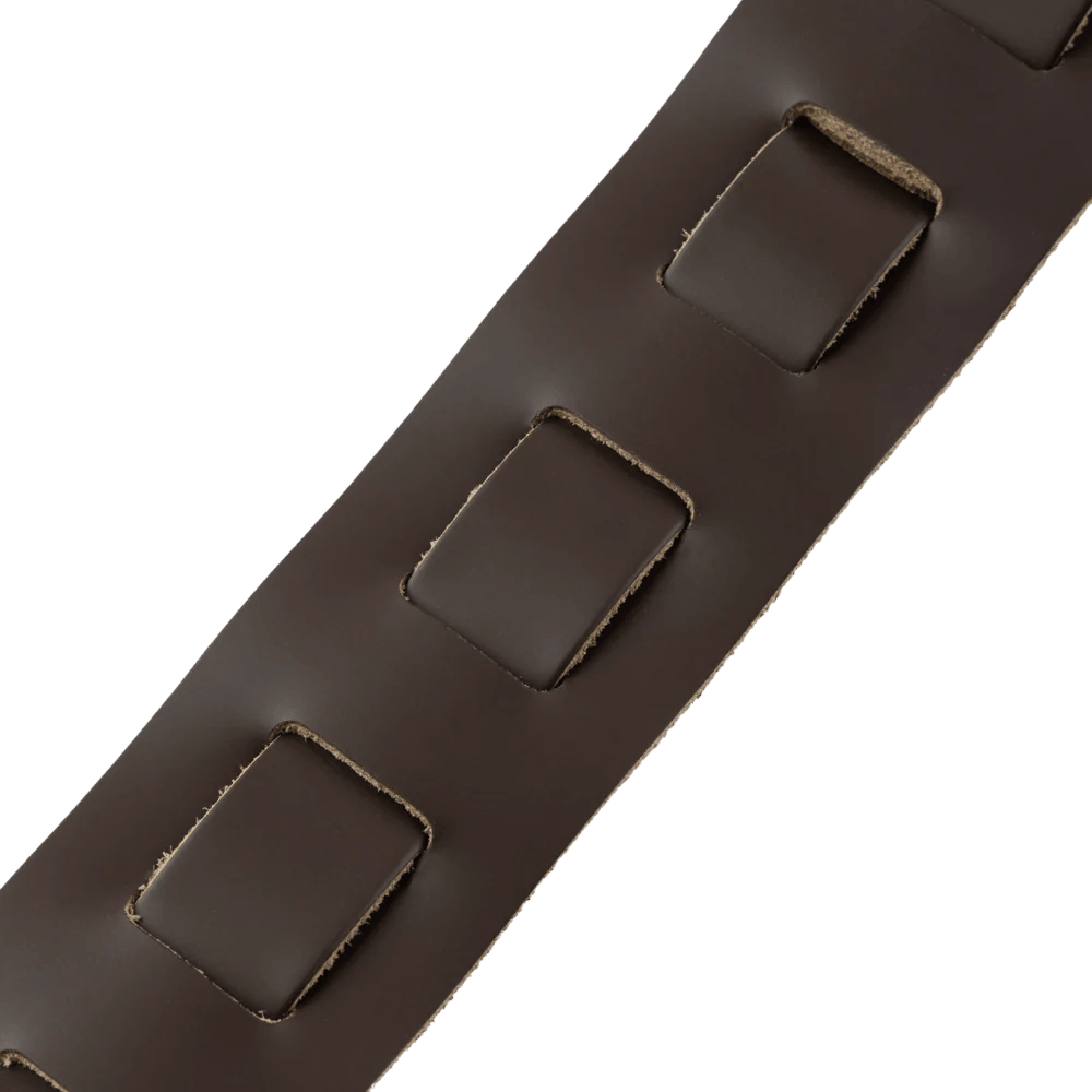 LEVY'S M26PDDBRACO Dark Brown Acoustic Leather Guitar Strap - Ray's Midbell Music