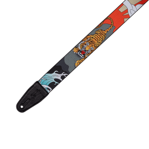 LEVY'S MPD2124 2" Polyester Guitar Strap w/ Japanese Traditional Tiger Motif - Ray's Midbell Music