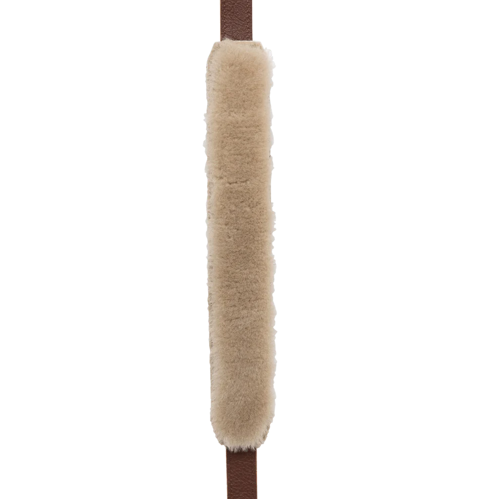 LEVYS M11BGVDXBRN 2" Wide Ultra Plush Sheepskin Florentine Leather Strap, Brown