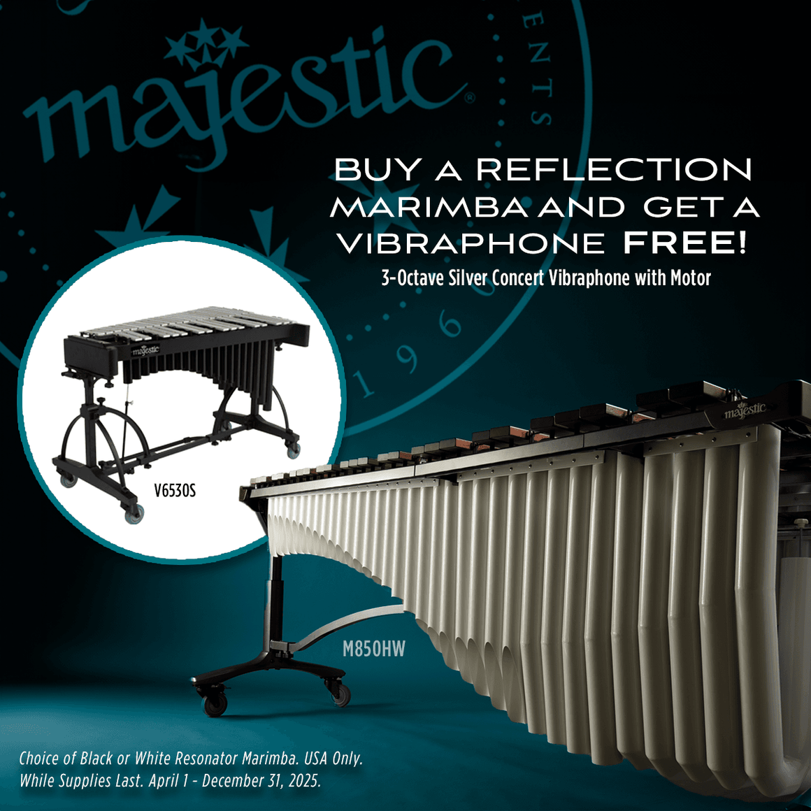 Majestic Reflection Marimba with FREE Vibraphone - Ray's Midbell Music