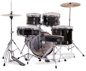 Mapex CM5294FTCFJ Comet 5 Piece Complete Drum Set w/ 22" Bass (Ebony Yellow Grain)