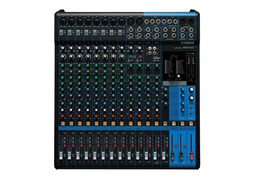 YAMAHA MG16XU 16-Input; 6-Bus Mixer; Single-Knob Compression; DSP; USB I/O; 12RU - Ray's Midbell Music