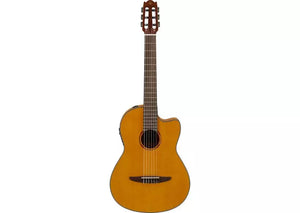 YAMAHA NCX1FM NT Acoustic-Electric, Nylon-String, CG Cutaway, Solid Western Red Cedar Top, Flame Maple B&S