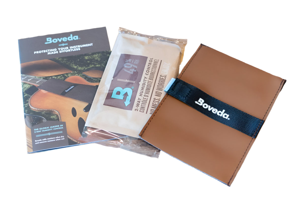Boveda BVMDK 2-Way Humidity Directional Control Kit for Acoustic Guitar & Bass - Holder+49% RH, 70g Packet
