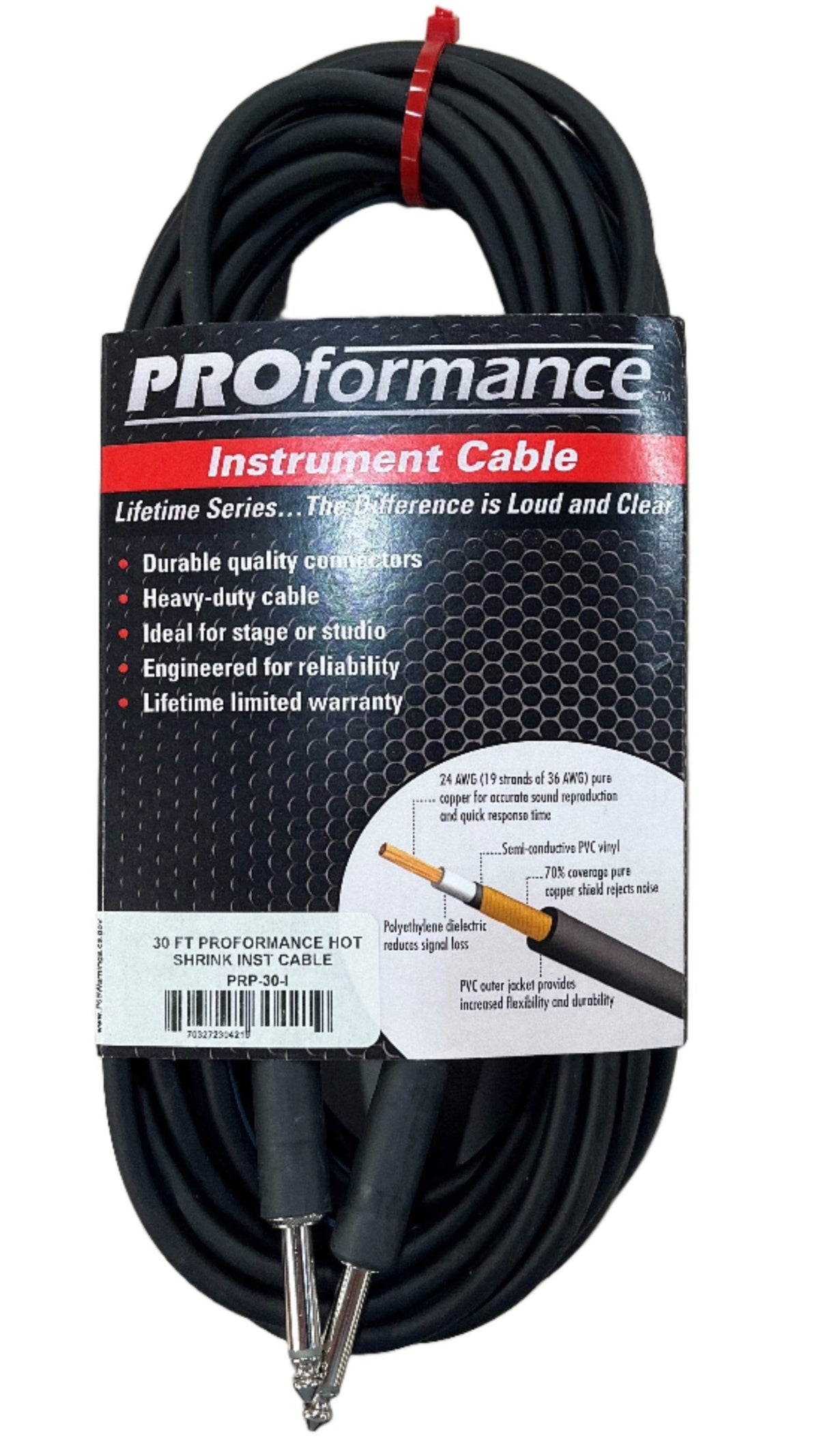 PROformance PRP30 30' Instrument Cable - Ray's Midbell Music
