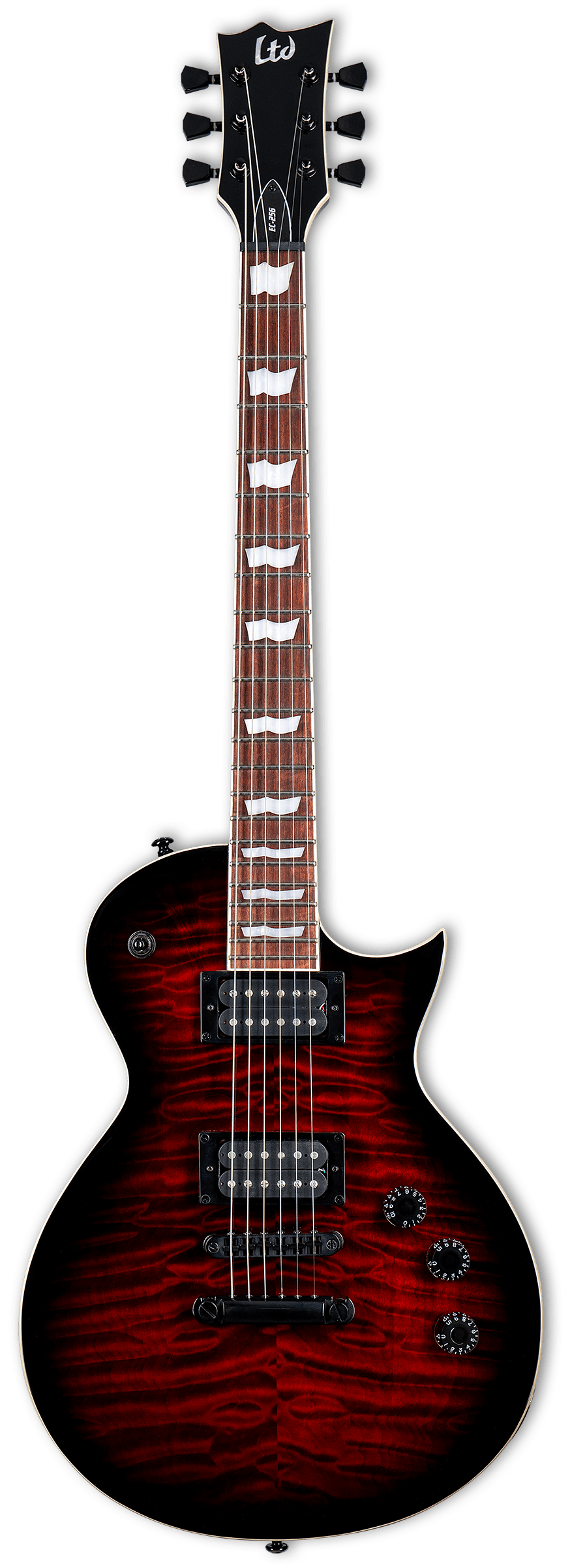 Esp LEC256QMSTBCSB LTD EC-256 Quilted Maple Single Cut (See Thru Black Cherry Sunburst) - Ray's Midbell Music