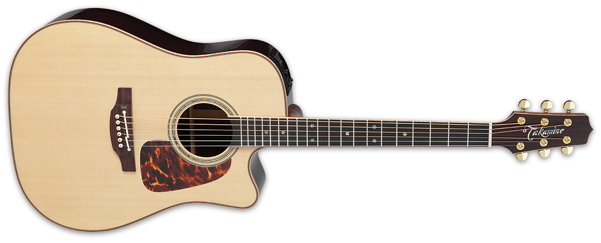 Takamine JTAKP7DC Pro Series All Solid Dread A/E Guitar (Natural)