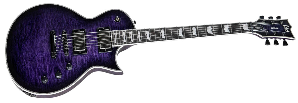 Esp LEC1000QMSTPSB LTD EC-1000 Quilted Maple Single Cut Electric Guitar (See Thru Purple Sunburst) - Ray's Midbell Music