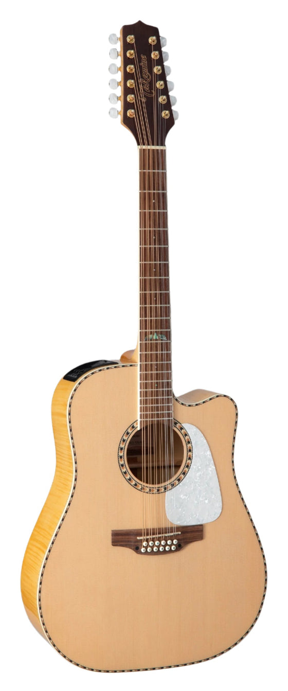 Takamine TAKGD74CE12UNATGB 12-String, Requinto Strung A/E Dreadnought Guitar w/ Gig Bag