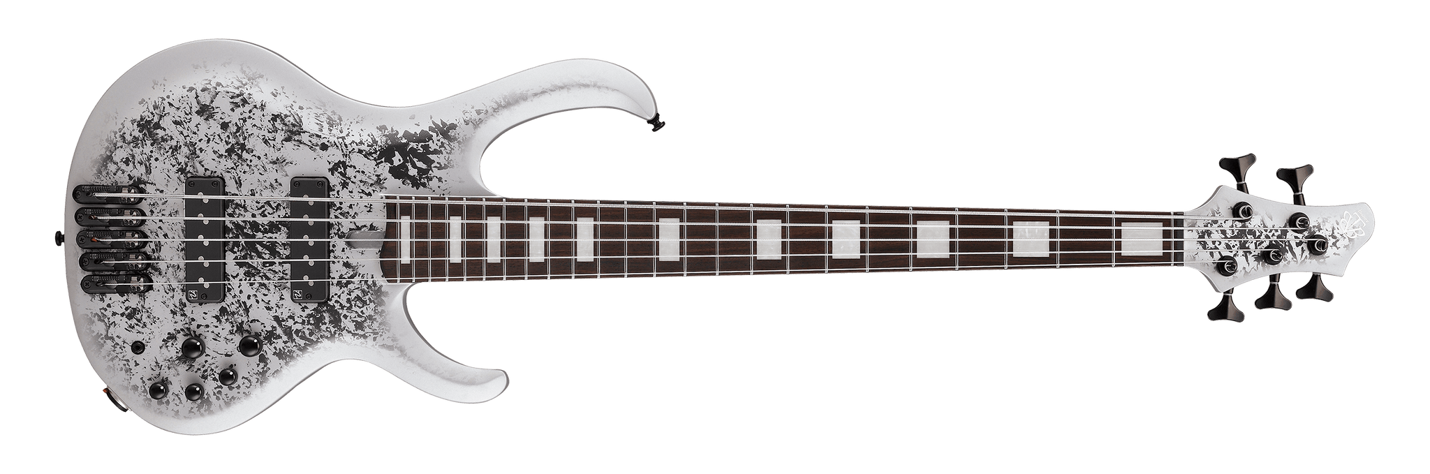 Ibanez BTB25TH5SBM BTB Series 5-String Double Cut Electric Bass Guitar (Silver Blizzard Matte)