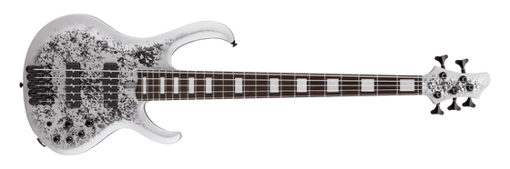 Ibanez BTB25TH5SBM BTB Series 5-String Double Cut Electric Bass Guitar (Silver Blizzard Matte)