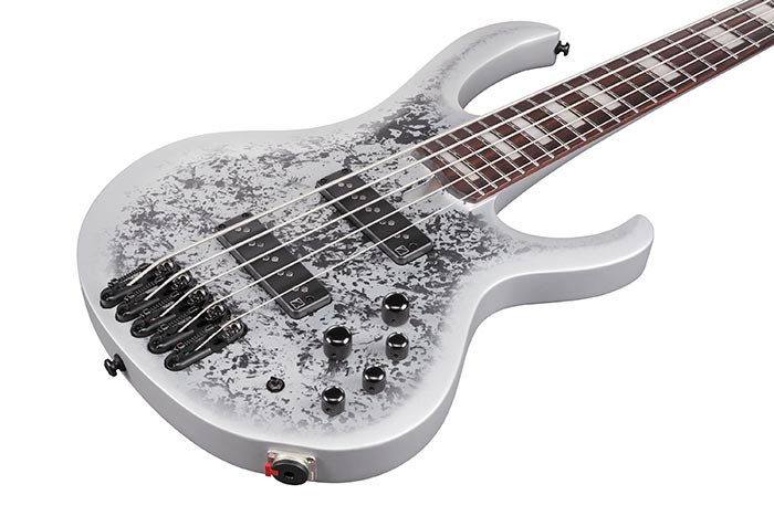 Ibanez BTB25TH5SBM BTB Series 5-String Double Cut Electric Bass Guitar (Silver Blizzard Matte)