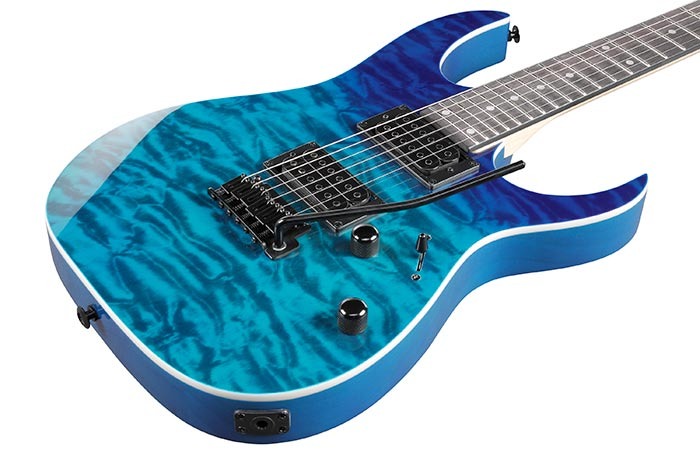 Ibanez GRG120QASPBGD Gio Series Double Cut Electric Guitar (Blue Gradiation)