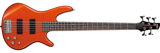 Ibanez GSR205ROM Gio Series Double Cut 5 String Bass (Roadster Orange Metallic)