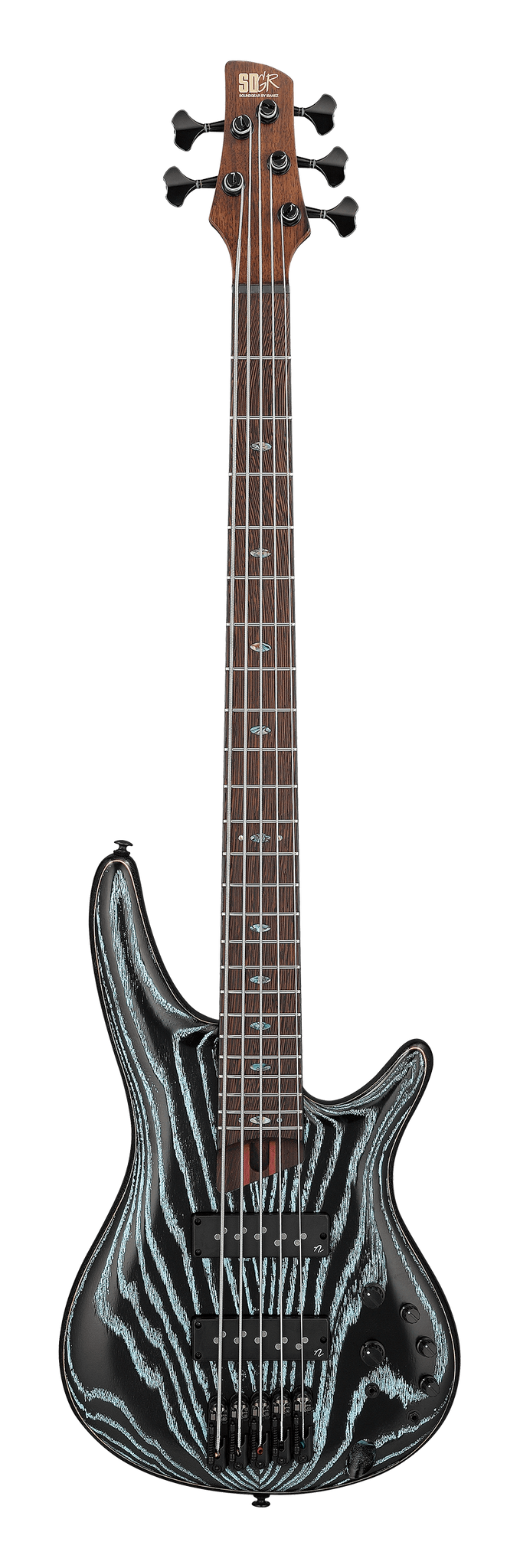 Ibanez SR1325SBAVL Premium SR Series 5 String Electric Bass Guitar (Aqua Wave Low Gloss)