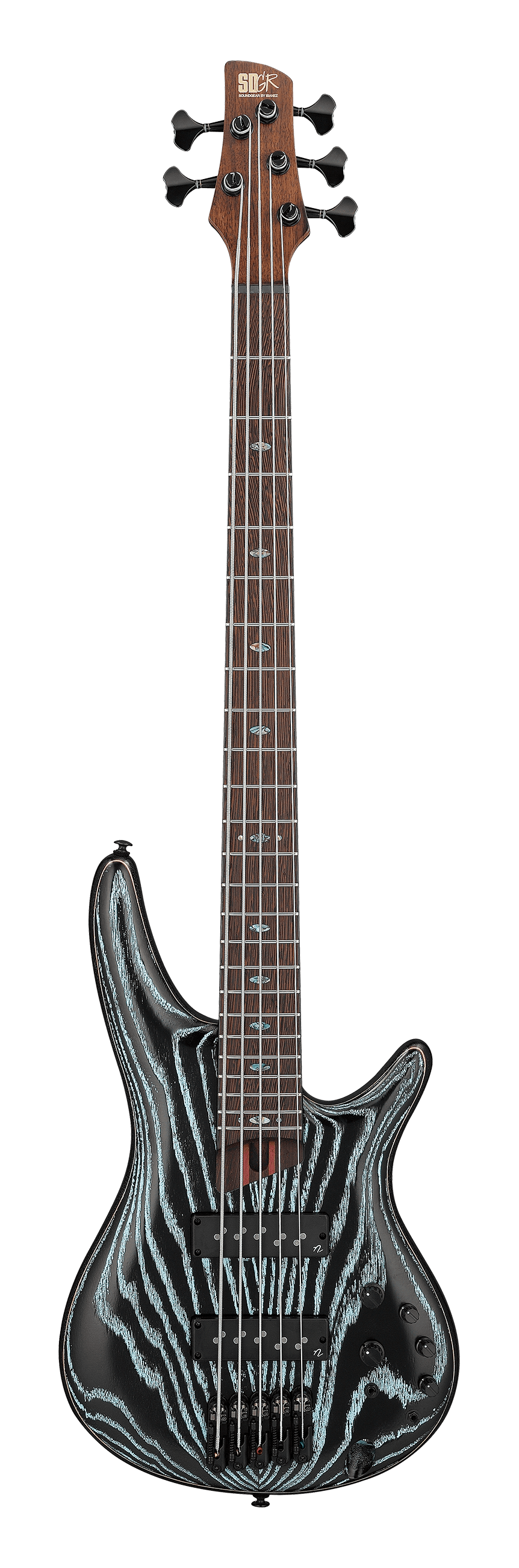 Ibanez SR1325SBAVL Premium SR Series 5 String Electric Bass Guitar (Aqua Wave Low Gloss)