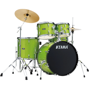 Tama ST52H5CLGS 5 Piece Stagestar Complete Drum Set (Lime Green Sparkle)