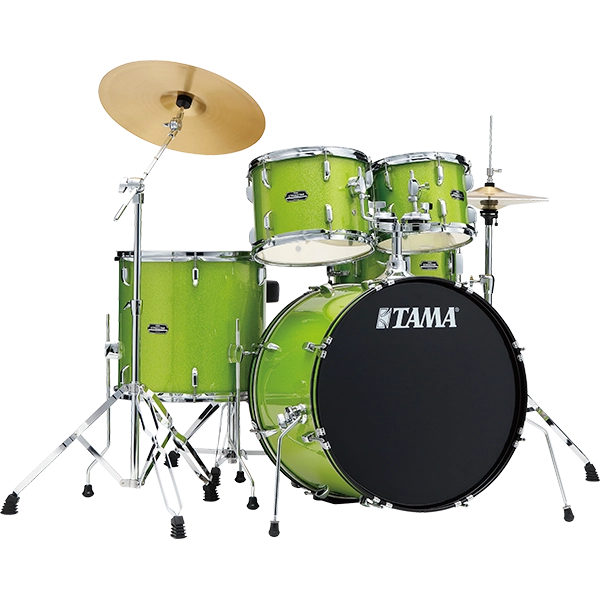 Tama ST52H5CLGS 5 Piece Stagestar Complete Drum Set (Lime Green Sparkle)