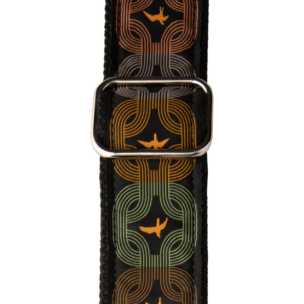 PRS 113011045 2" Deluxe Retro Strap, Orange Birds, Custom Jacquard - Ray's Midbell Music