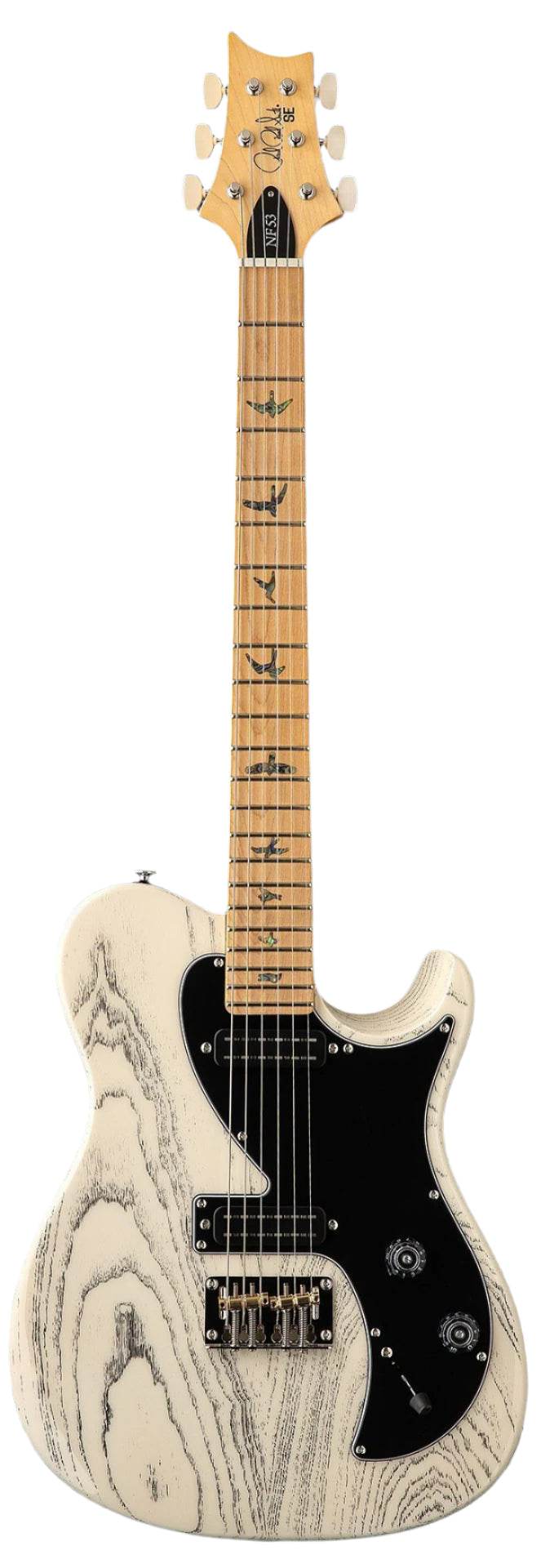 PRS 115421BX SE Series NF53 Single Cut Electric Guitar (White Doghair) - Ray's Midbell Music