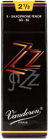 VANDOREN ZZ SR4225 #2.5 Tenor Sax Reeds, Box of 5