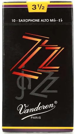 VANDOREN ZZ SR4135 #3.5 Alto Sax Reeds, Box of 10