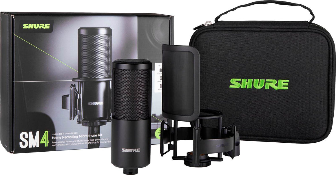 SHURE SM4KKIT SM4 Condenser Mic + Shock Mount/Case - Ray's Midbell Music