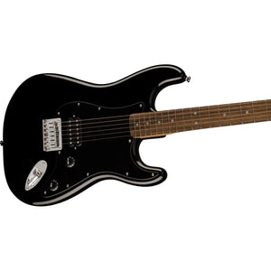 Fender 0373301506 Squier Sonic Series Stratocaster HT H Electric Guitar (Black w/ Black Pickguard)