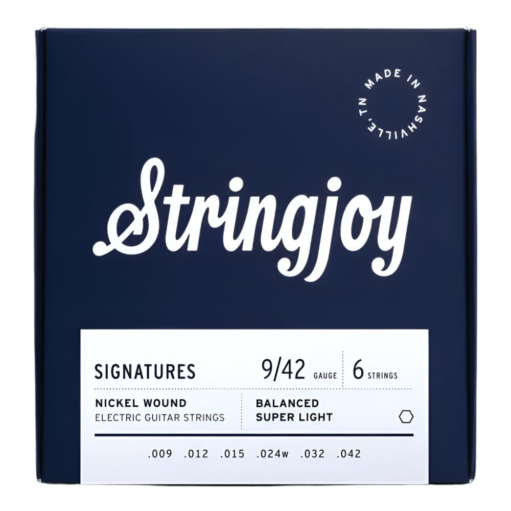 Stringjoy SJ - BAL9 Signature Balanced Super Light Gauge (9 - 42) Nickel Wound Electric Guitar Strings - Ray's Midbell Music